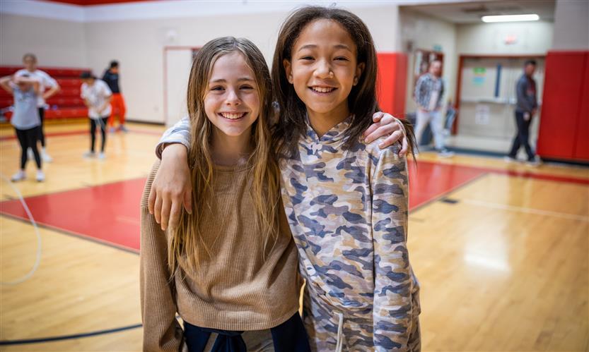 Students jump rope